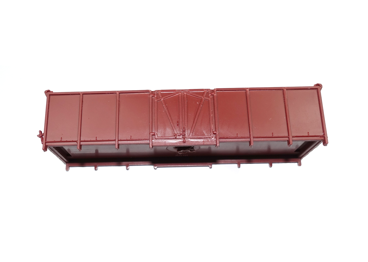 Buco H0 Hochbord Güterwagen-Gehäuse Rohling, SBB L7 braun  Buco H0 Hochbord Güterwagen-Gehäuse Rohling, SBB L7 braun