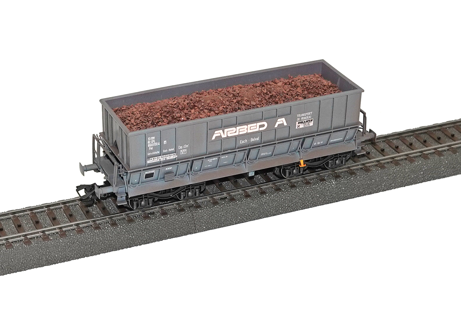 Märklin 48445 CFL Erztransportwagen ARBED A  Märklin 48445 CFL Erztransportwagen ARBED A