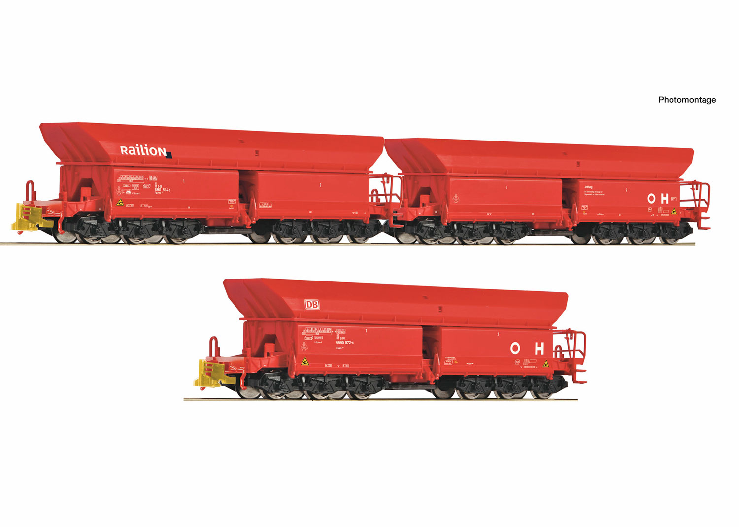 Roco 6600271 DB 3-tlg. Set 2: Erzwagen Railion 