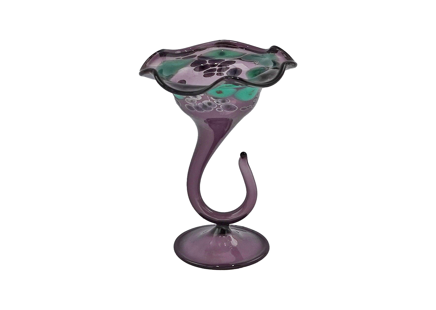 Jürgen Tkotz Gräfenthal Glasschale mini mit Glasgranulatdekor lila Jürgen Tkotz Gräfenthal Glasschale mini mit Glasgranulatdekor lila