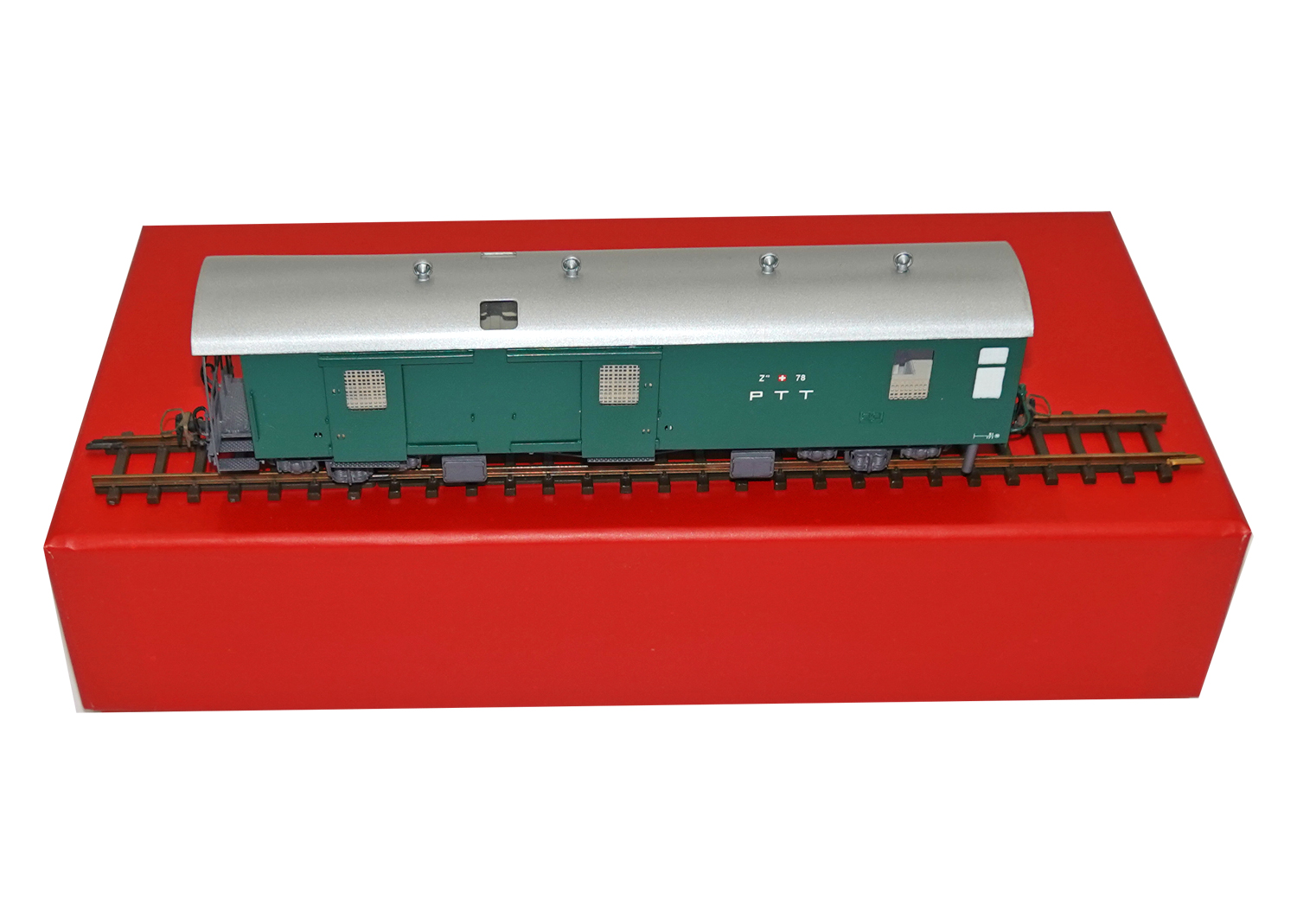 Motreno Z78 H0m RhB Postwagen PTT Z 78  grün 