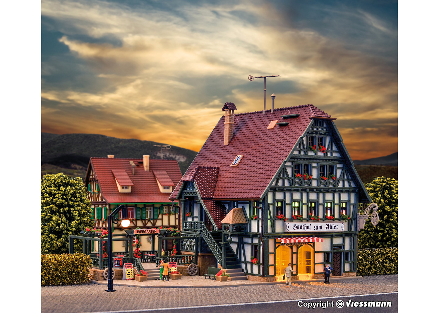 Vollmer 47711 Gasthaus mit Metzgerei und Inneneinrichtung 