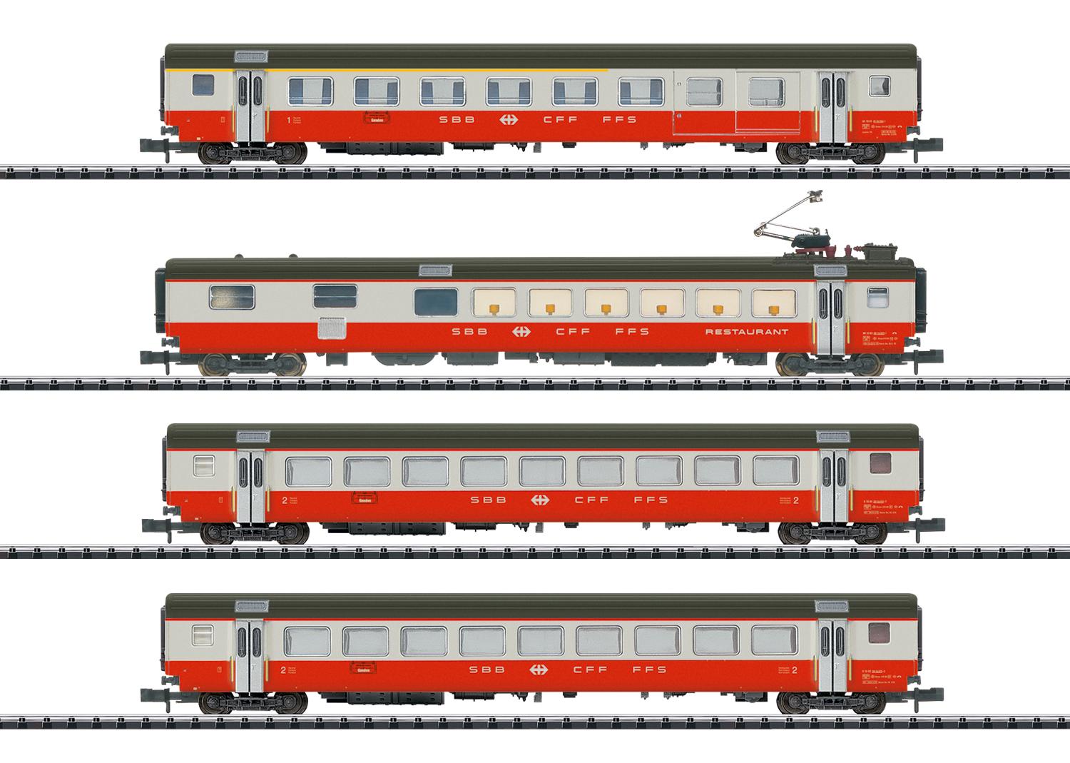 Minitrix 18720 SBB Schnellzugwagen-Set Swiss Express Teil 1 