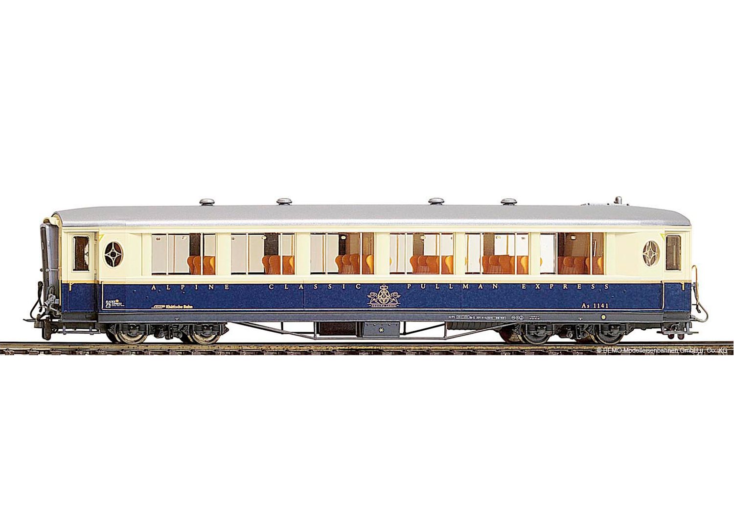 Bemo 3272140 RhB As 1141 Salonwagen 75 Jahre Glacier Express 