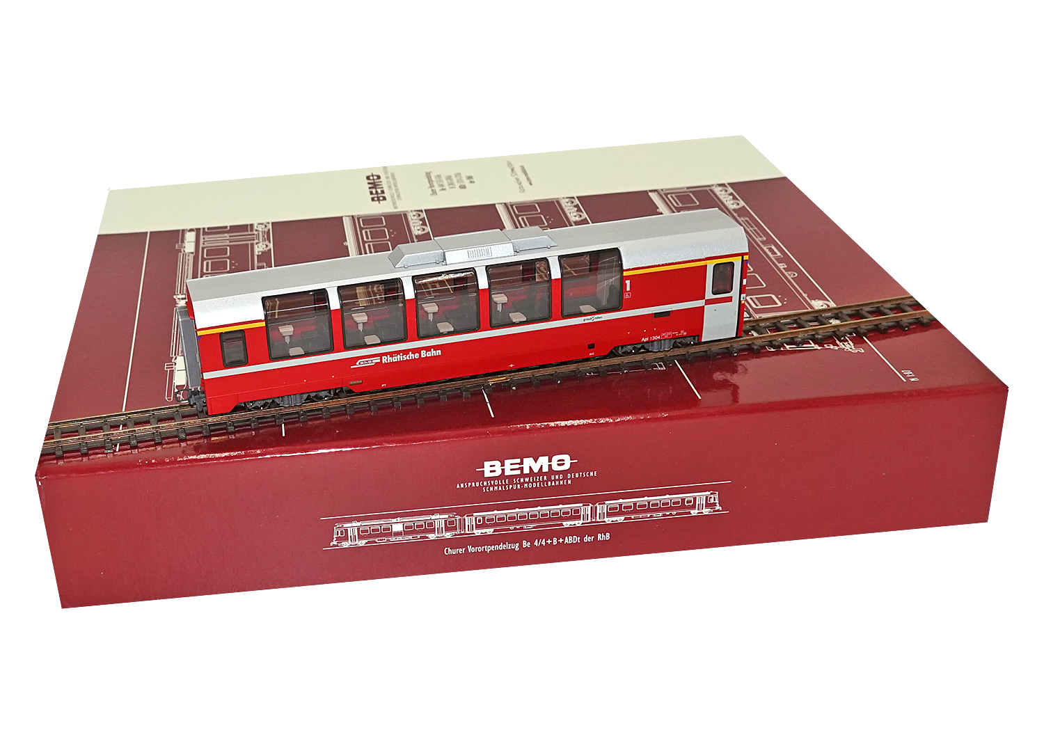 Bemo 3293134 RhB Bernina Express Panoramawagen Api 1304 