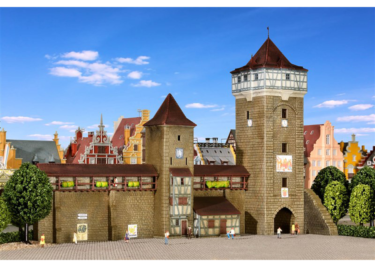 Kibri 37362 Stadtmauer mit Fachwerkturm 