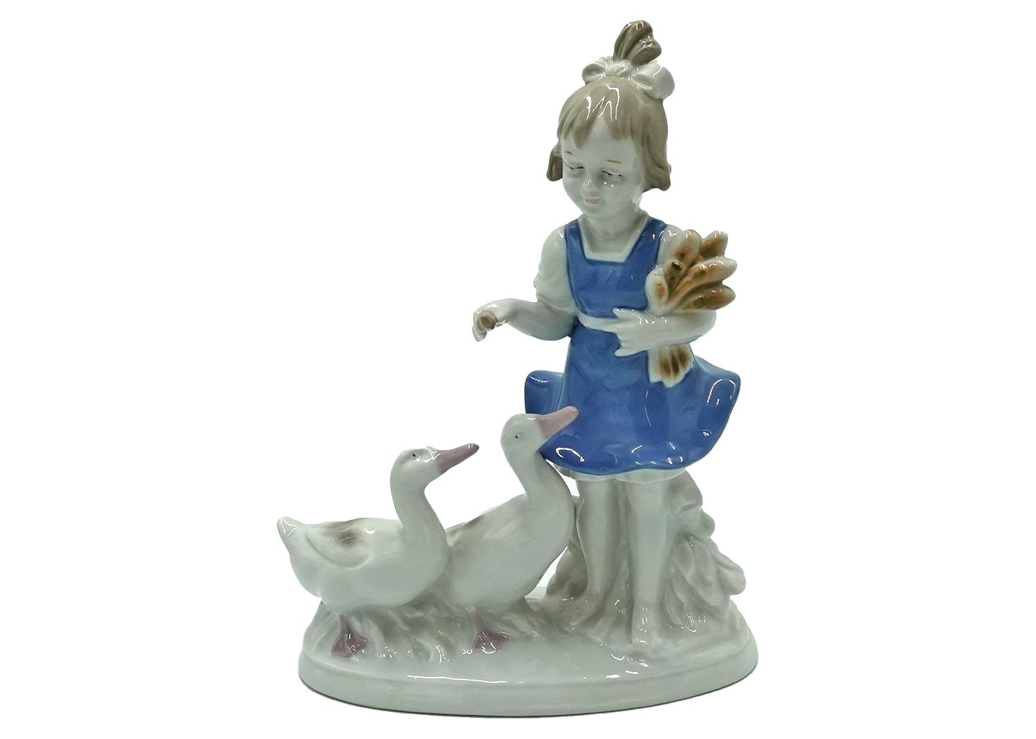 Wagner&Apel 2310 Porzellanfigur Mädchen mit 2 Gänsen   Wagner&Apel 2310 Porzellanfigur Mädchen mit 2 Gänsen