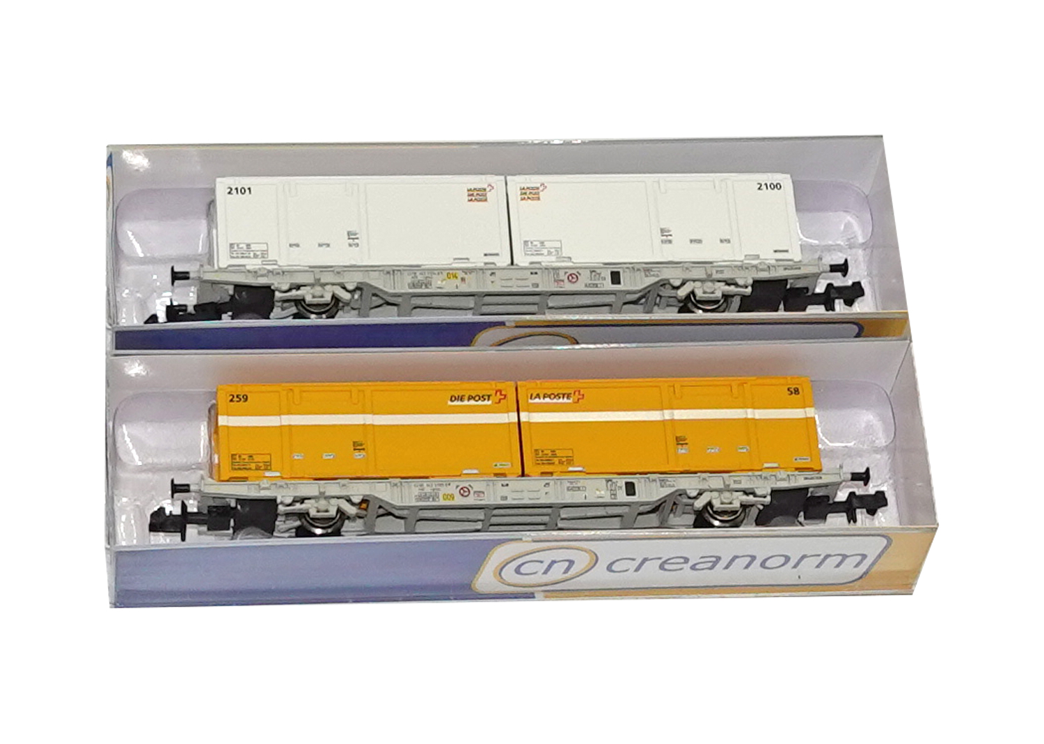 creanorm 5021 AAE Containertragwagen 2-tlg Die Post 