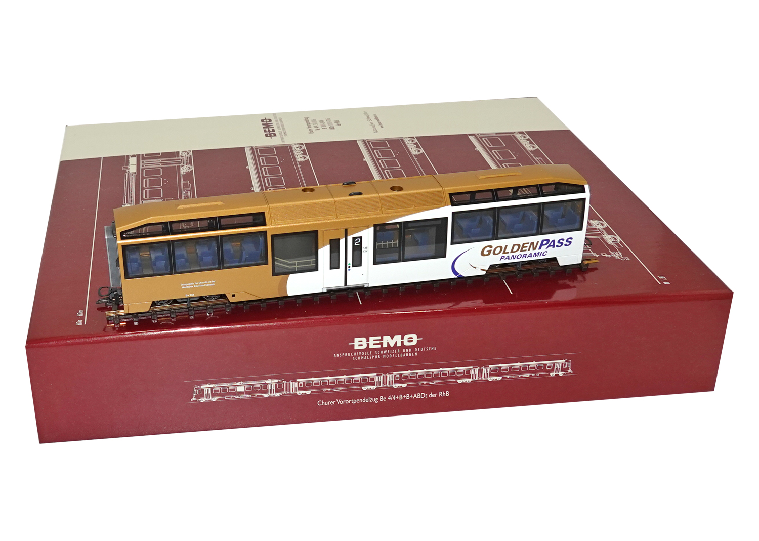 Bemo 3299313 MOB GoldenPass Personenwagen Bs 233  Bemo 3299313 MOB GoldenPass Personenwagen Bs 233