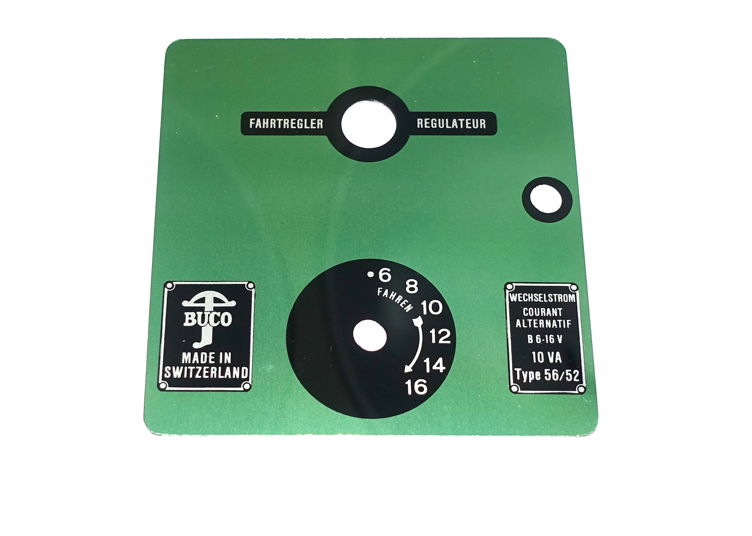 Buco H0 Frontplatte Fahrtregler  Buco H0 Frontplatte Fahrtregler