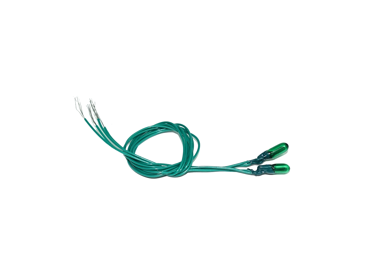 Kabelbirnen grün mit 2 Kabel 14V Kabelbirnen grün mit 2 Kabel 14V