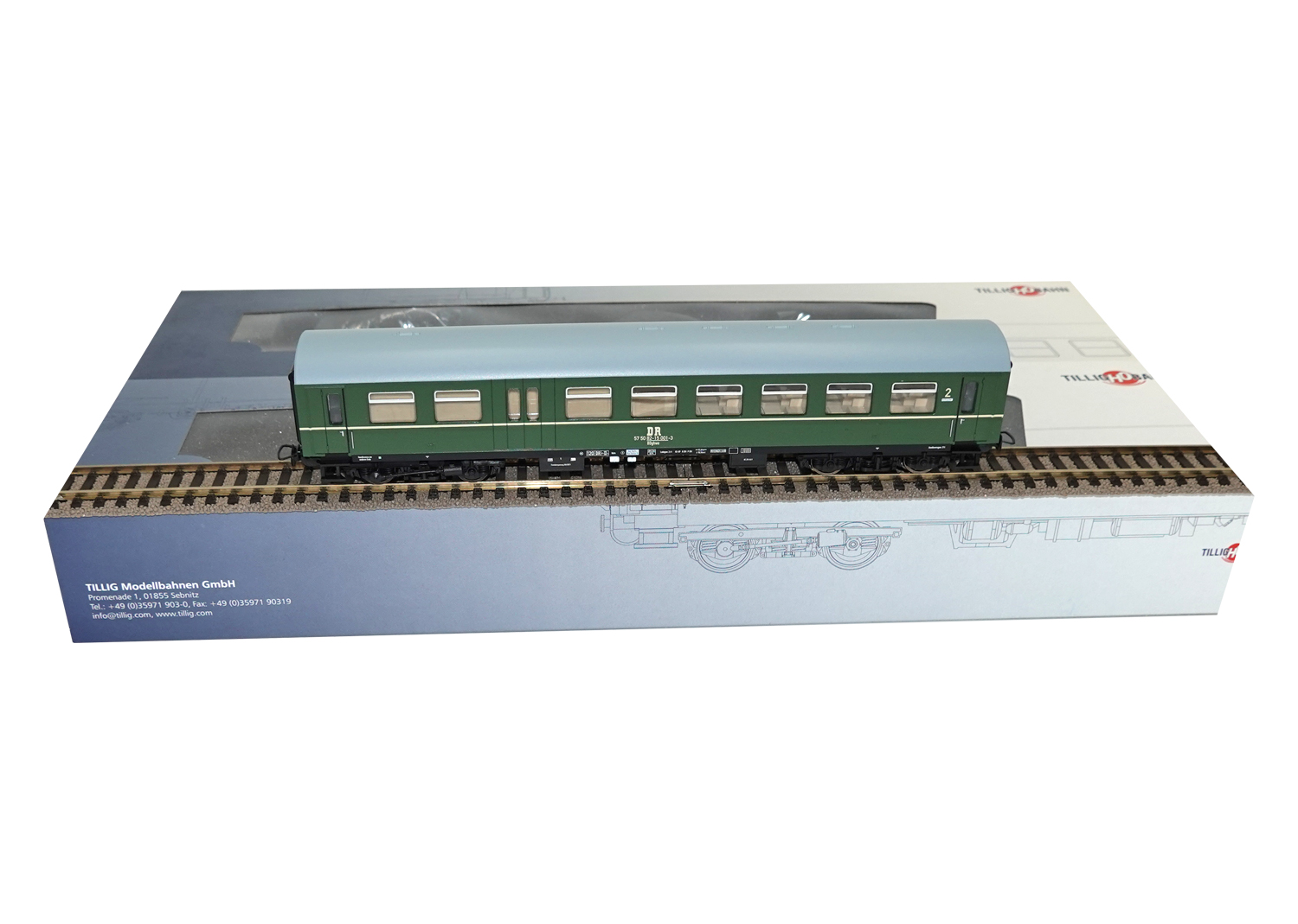 Tillig 74900 DR Reisezugwagen 2. Kl. mit Gepäckabteil reko DC 