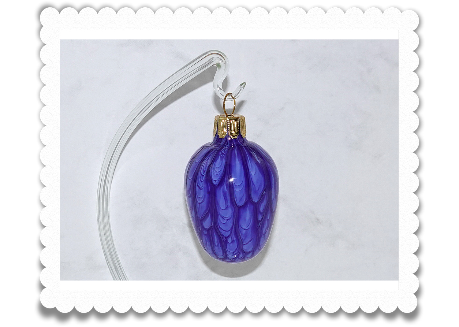 Ostereier aus Glas Lauflack blau Ostereier aus Glas Lauflack blau