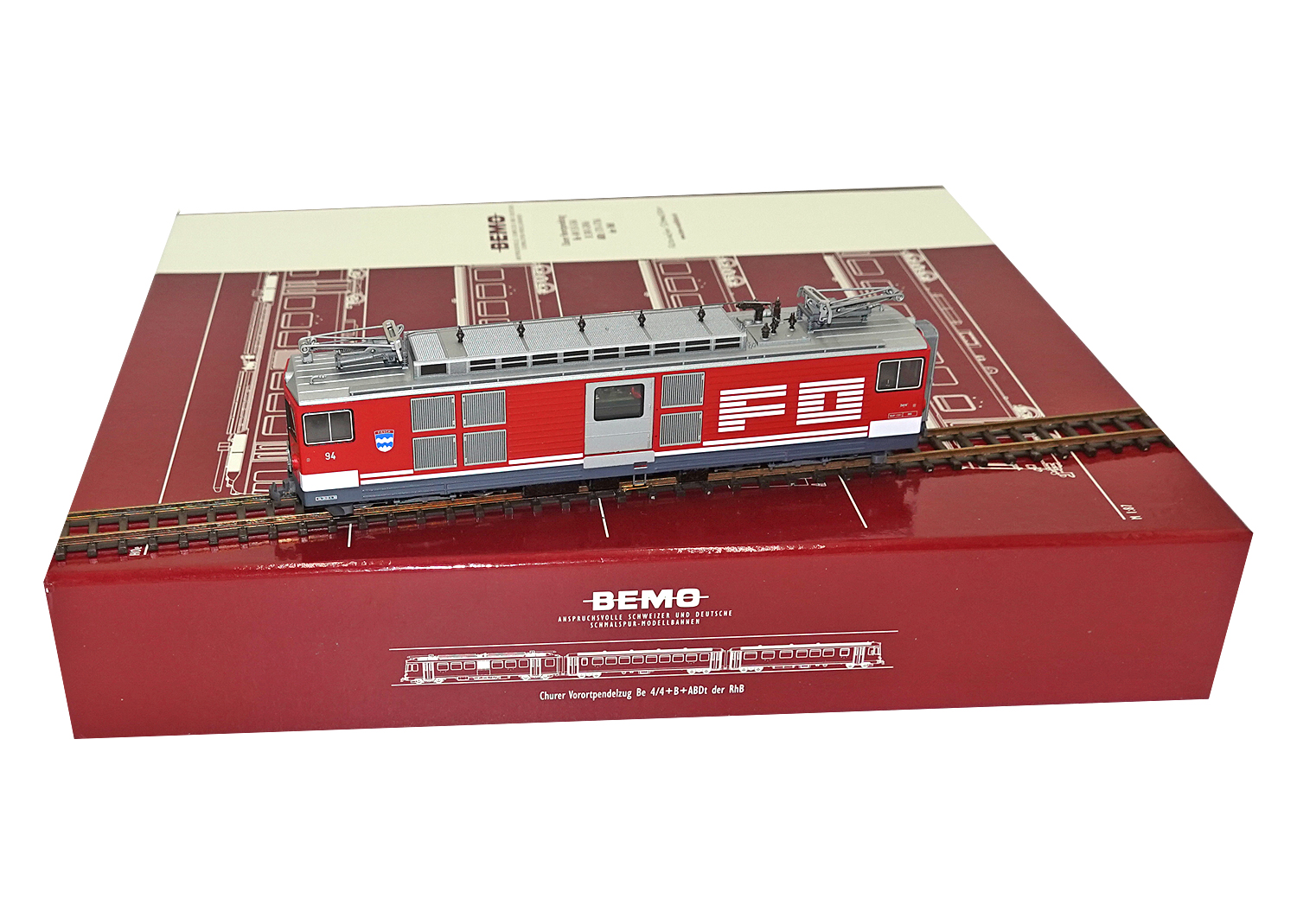 Bemo 1264214 FO Zahnrad Gepäcktriebwagen Fiesch Deh 4/4 II 94 