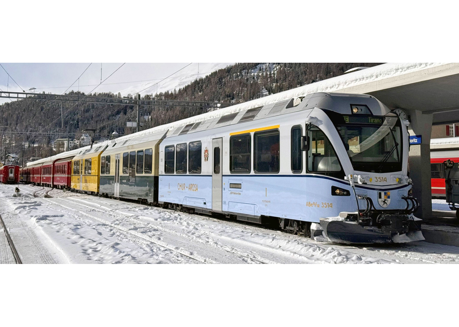 Bemo 7244124 RhB ABe 8/12 3514 Allegra Ahnenzug  Bemo 7244124 RhB ABe 8/12 3514 Allegra Ahnenzug
