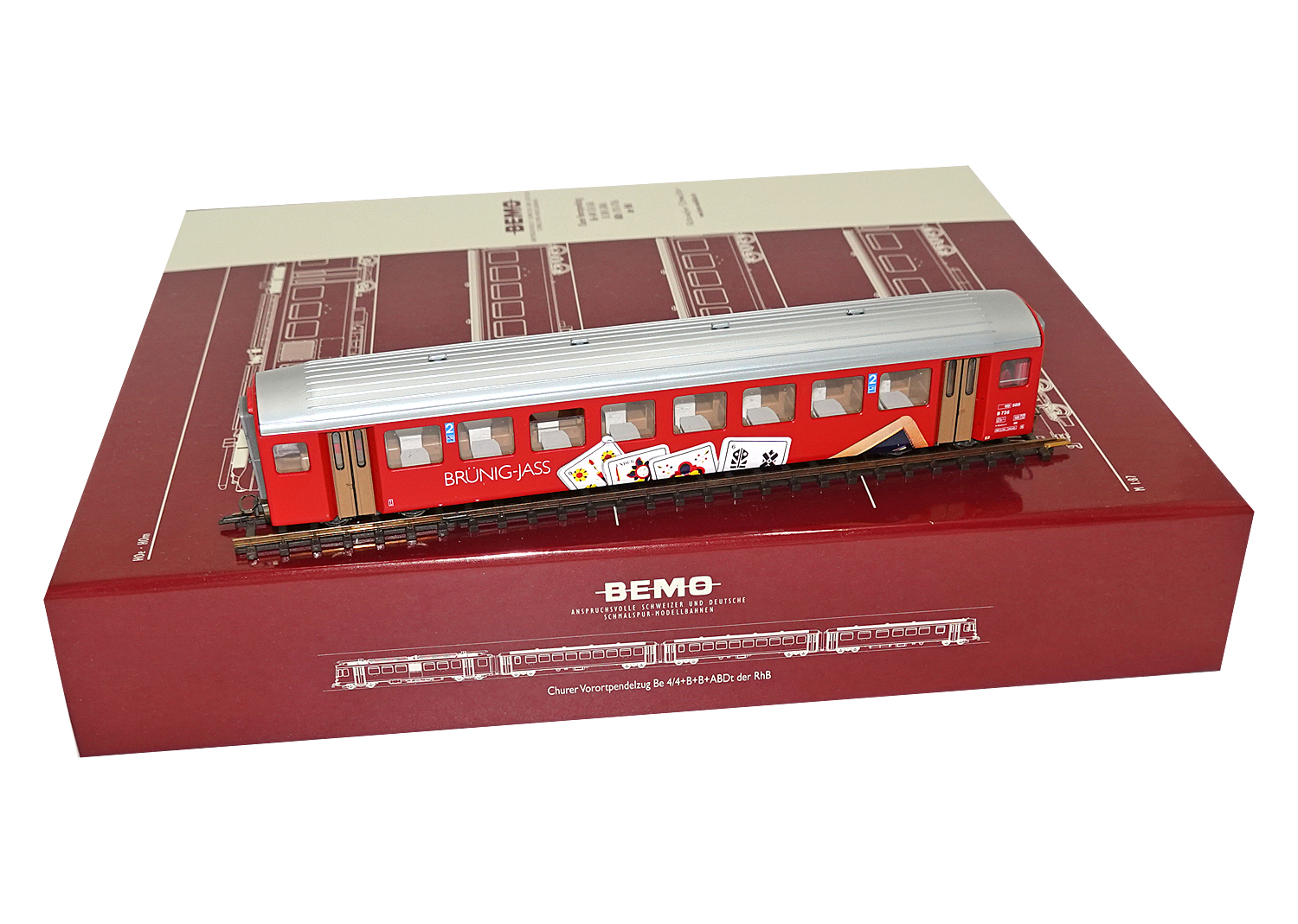 Bemo 3271456 SBB Brünig Jasswagen B 736  Bemo 3271456 SBB Brünig Jasswagen B 736