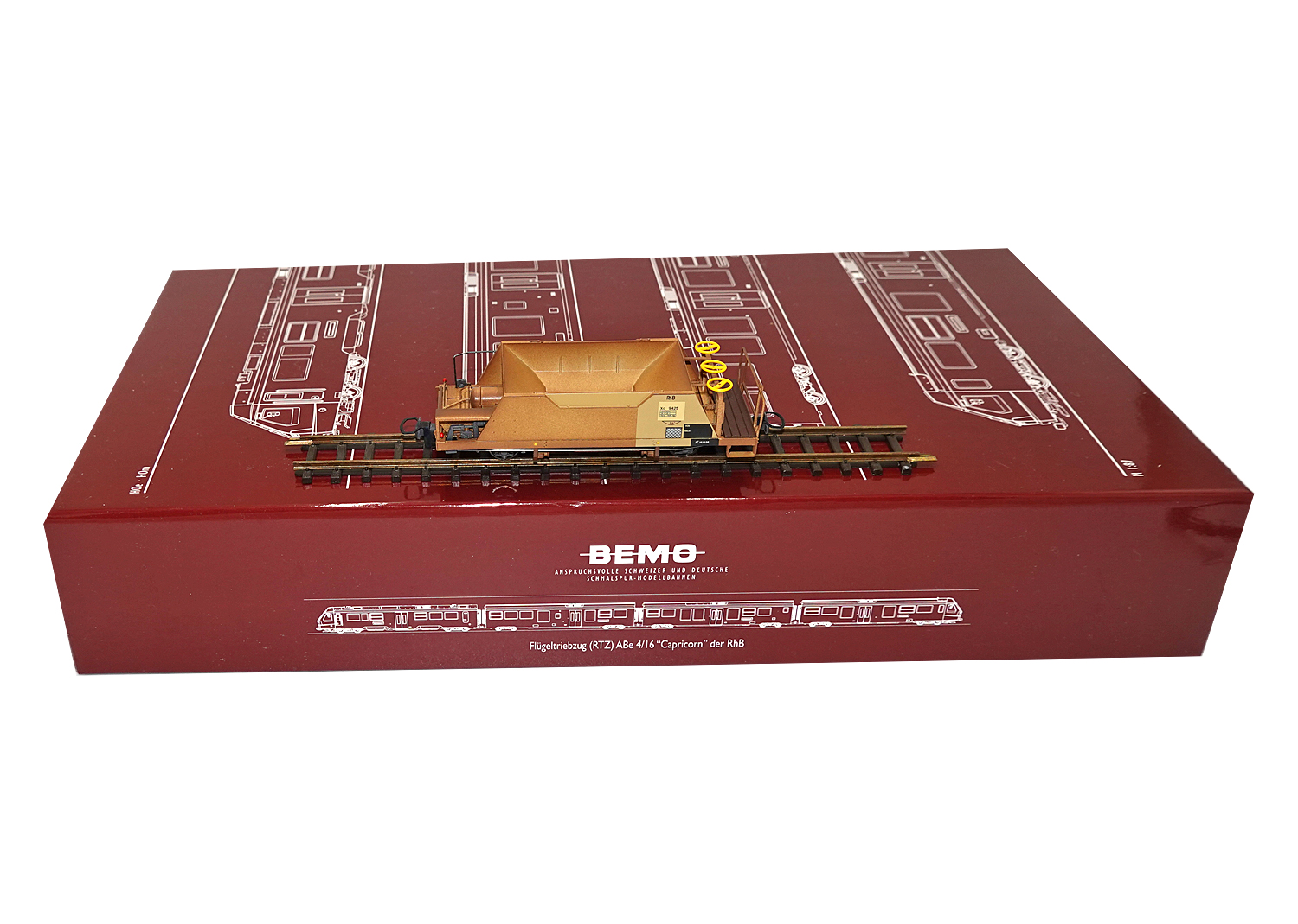 Bemo 2253125 RhB Schotterwagen Xc 9425 gelb/rostig  