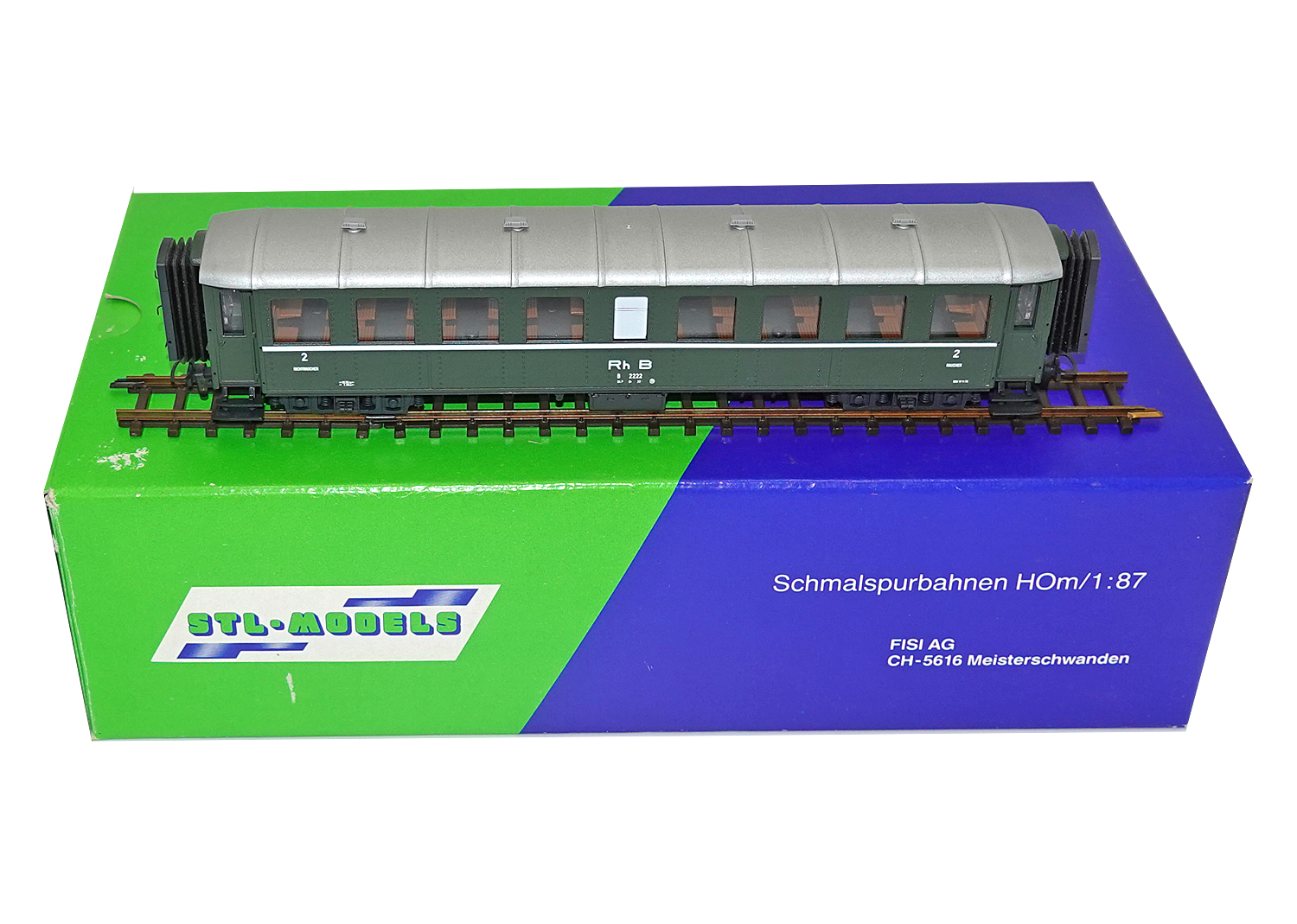 STL 2202-2 H0m RhB Personenwagen B 2222 grün 