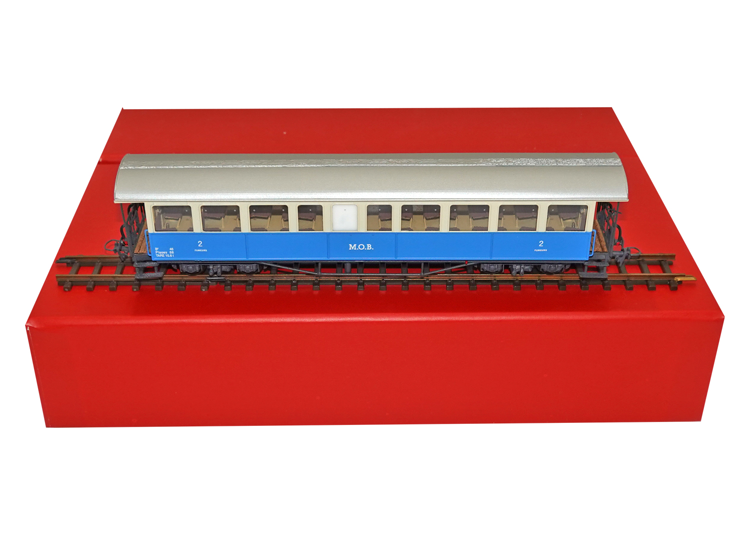 Motreno 2247 H0m MOB Personenwagen B 46 blau-creme 