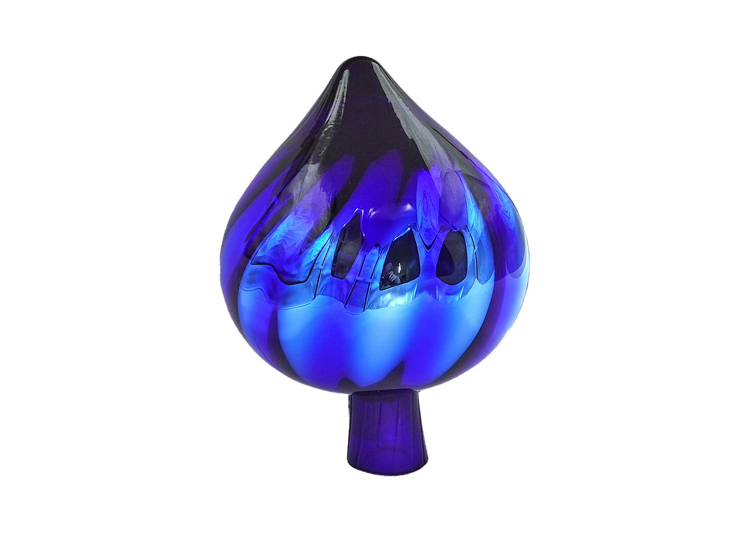 Freiherr von Poschinger Rosenkugel Herzform gedreht kobaltblau ø12cm Freiherr von Poschinger Rosenkugel Herzform gedreht kobaltblau ø12cm