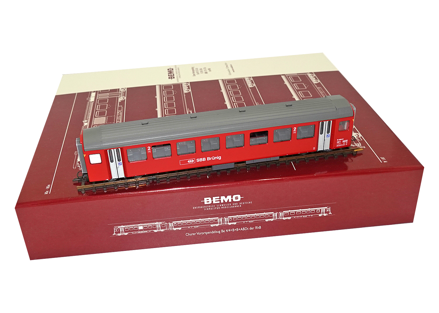Bemo 3271434 SBB Brünig Personenwagen 304-6 Bemo 3271434 SBB Brünig Personenwagen 304-6