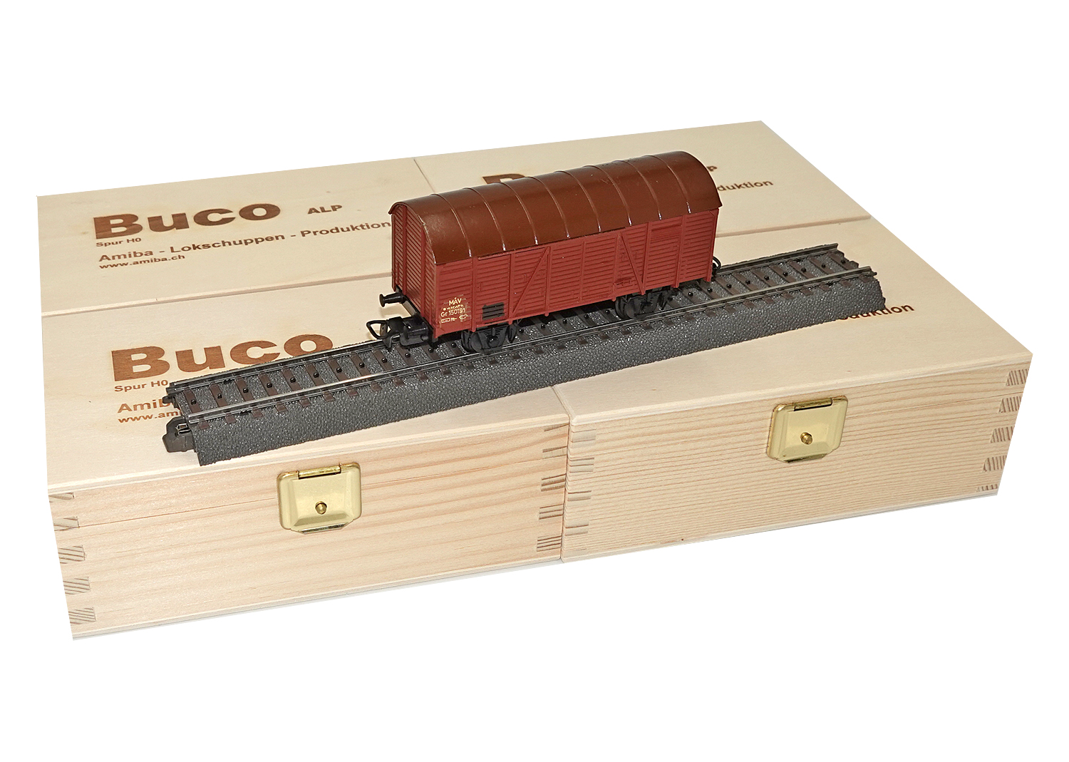 Buco H0 10419 MAV ged. Güterwagen braun AC 