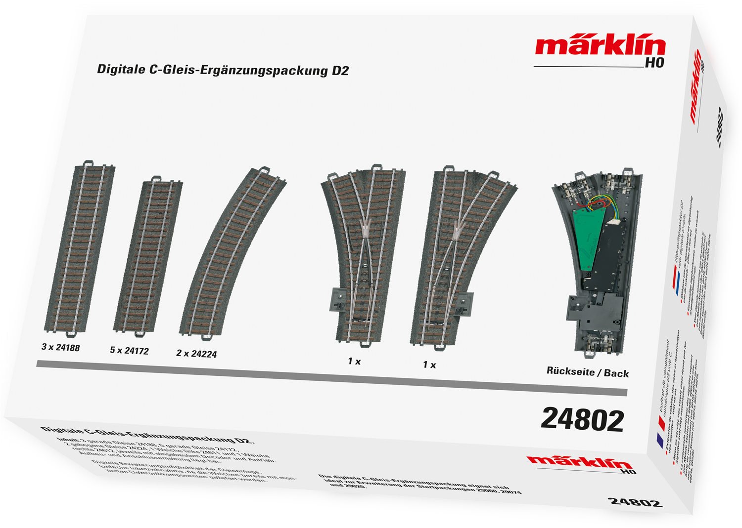 Märklin 24802 C-Gleis Digitale Ergänzungspackung D2