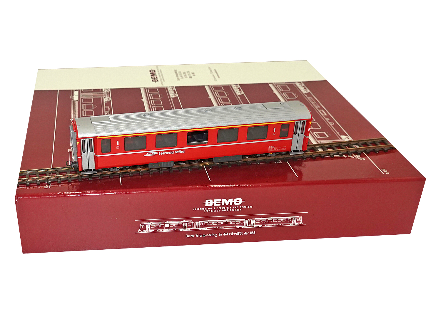 Bemo 3281112 RhB Personenwagen Bernina-Express rot A 1272 EW III 