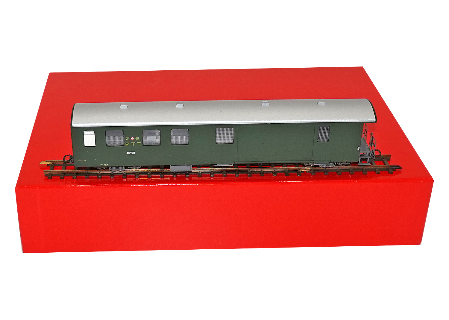 D+R 23095 H0m RhB Postwagen PTT Z 95 grün 