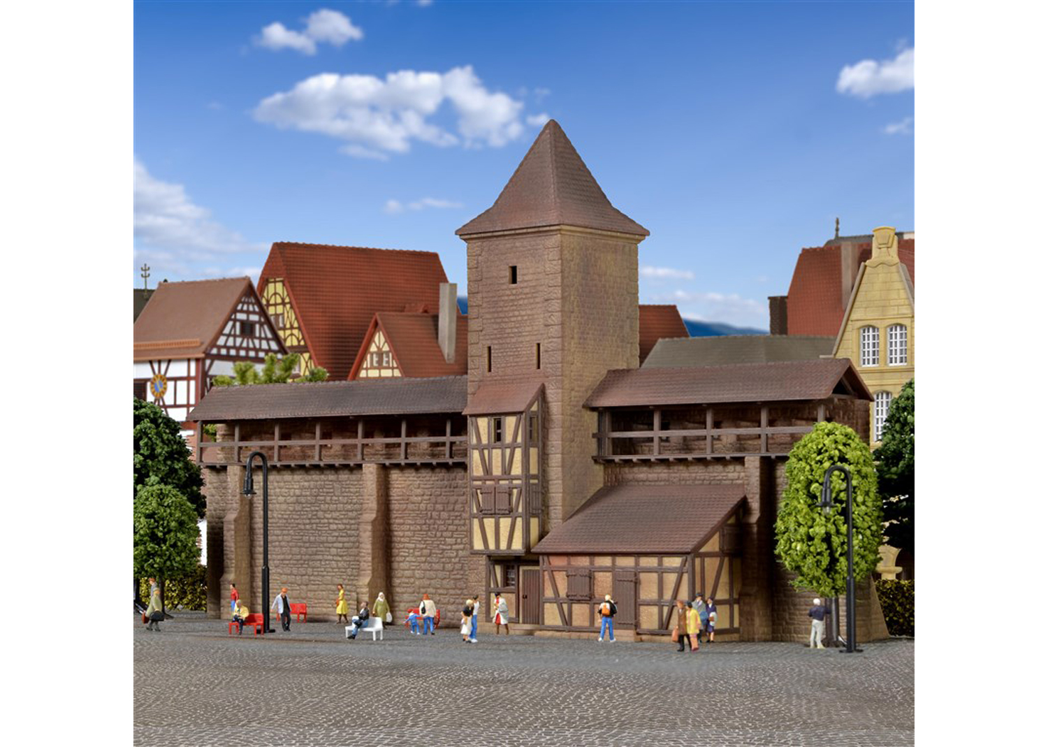 Kibri 37108 Wehrturm mit Mauer in Rothenburg 