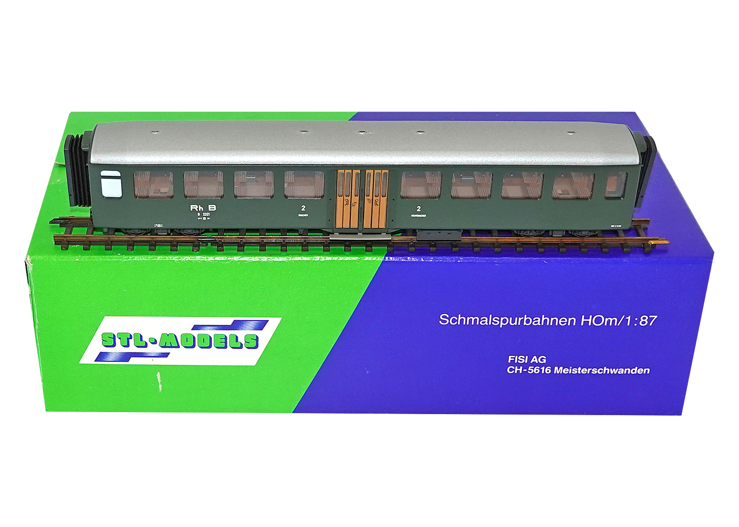 STL 2203-1 H0m RhB Personenwagen B 2321 grün 