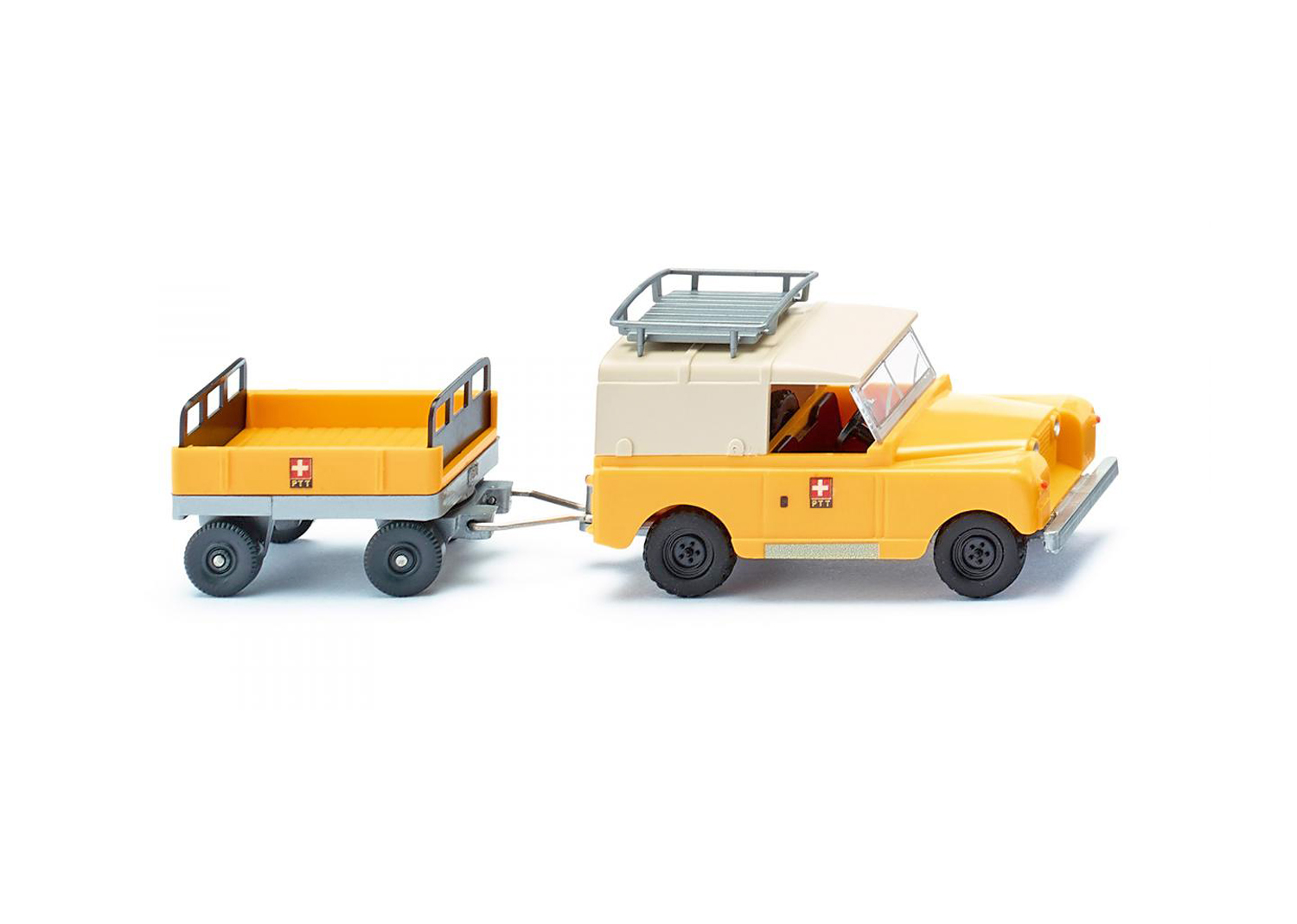 Wiking 10005 Land Rover mit Anhänger PTT (CH) 