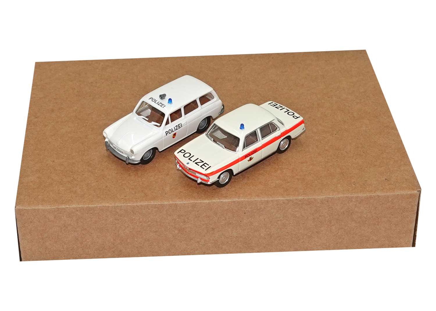 Brekina 92402 Katonspolizei Bern Set mit 1 BMW 2000 und 1 VW Variant 
