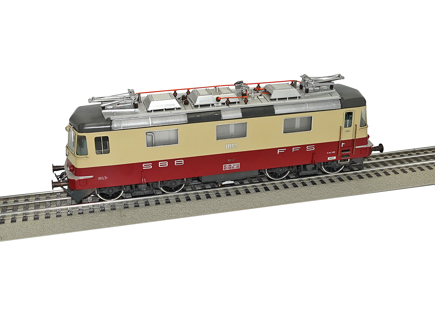 Hermann 0 SBB Re 4/4II 11161 weinrot/creme DC