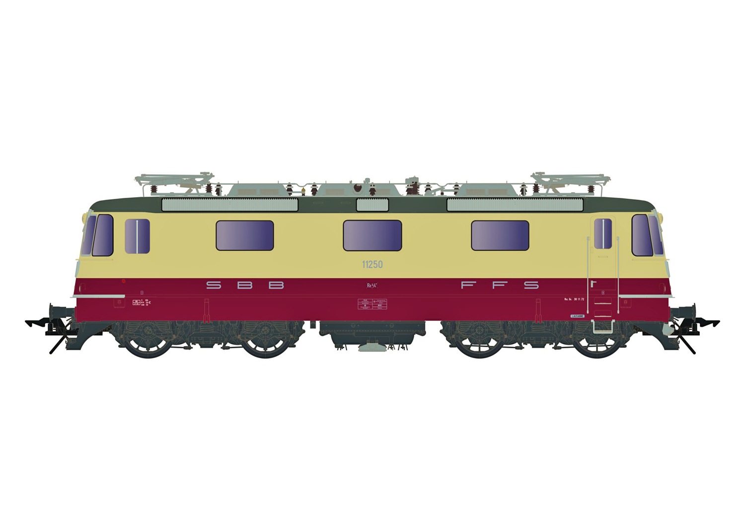 Lenz 40344-02 SBB E-Lokomotive Re 4/4II TEE-Lackierung 11250