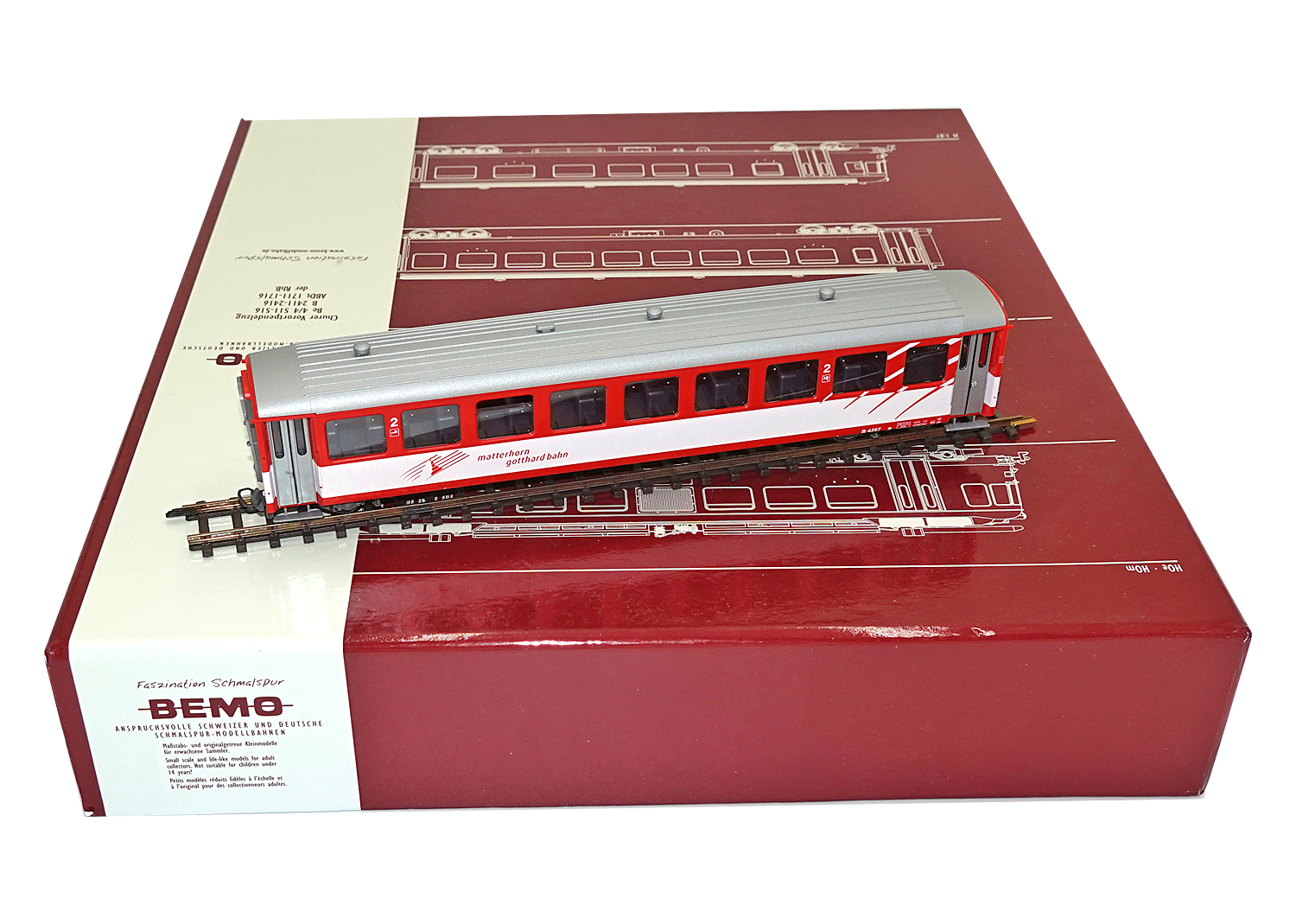 Bemo 3266257 MGB Personenwagen B 4267 