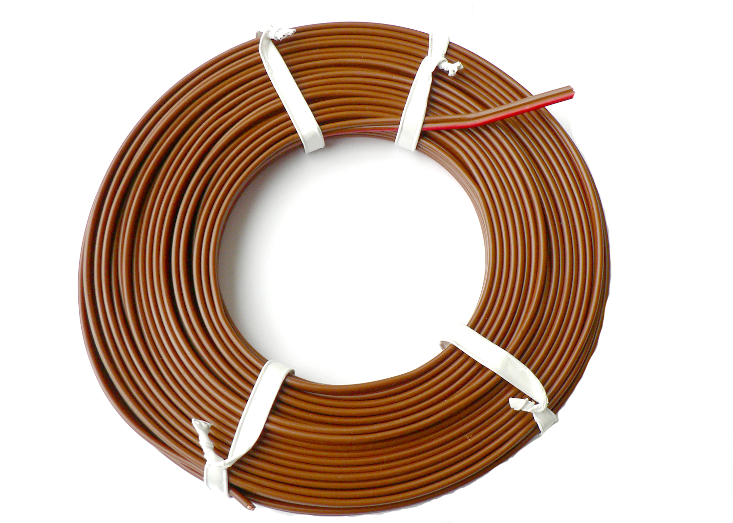 Kabel 2-Litzen, D 0.75 mm², 20 m, braun/rot 