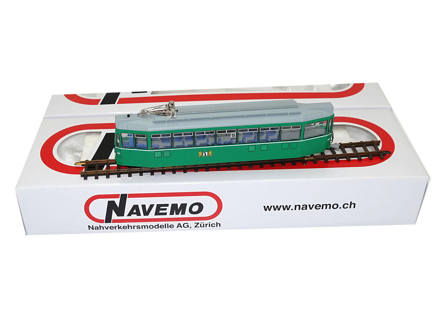 Navemo 24212464 H0m BVB Be 4/4 Tram Motorwagen Linie 15 