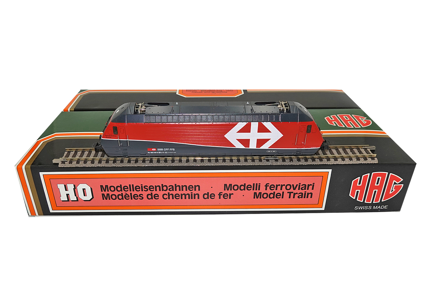 Hag 28013-20 SBB Lokomotive Re 460 Rohrdorferberg rot DC 