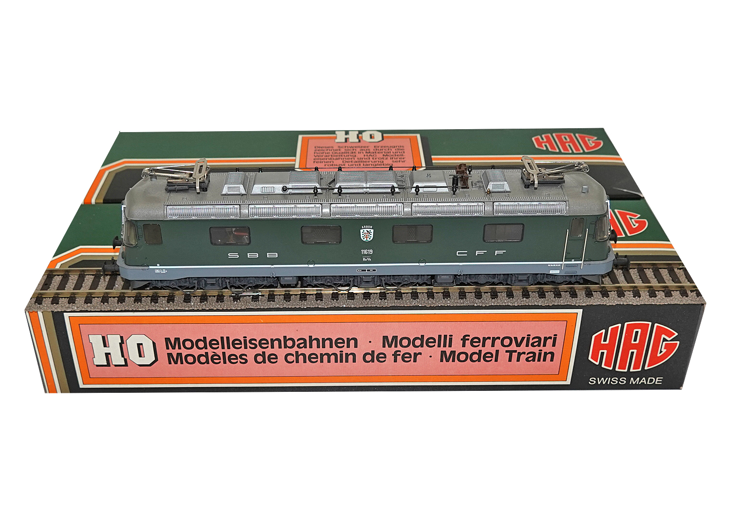 Hag 206 SBB E-Lokomotive Re 6/6 Arbon 11619 grün DC 