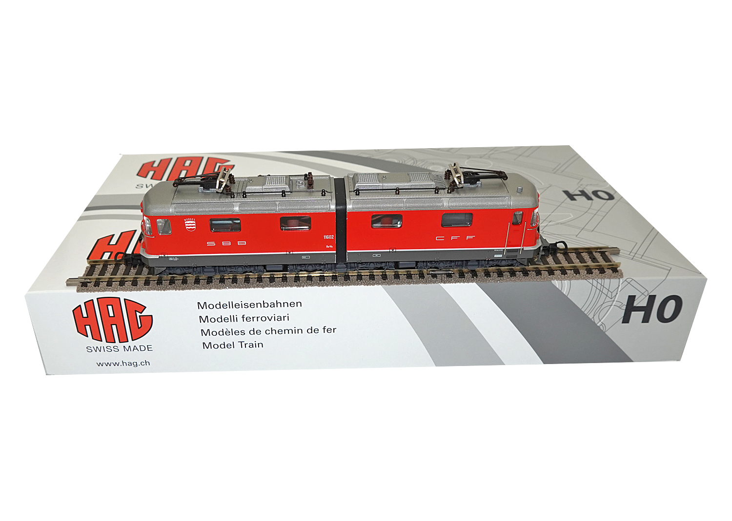 Hag 199 SBB Lokomotive Re 6/6 2-teilig Morges rot DC 
