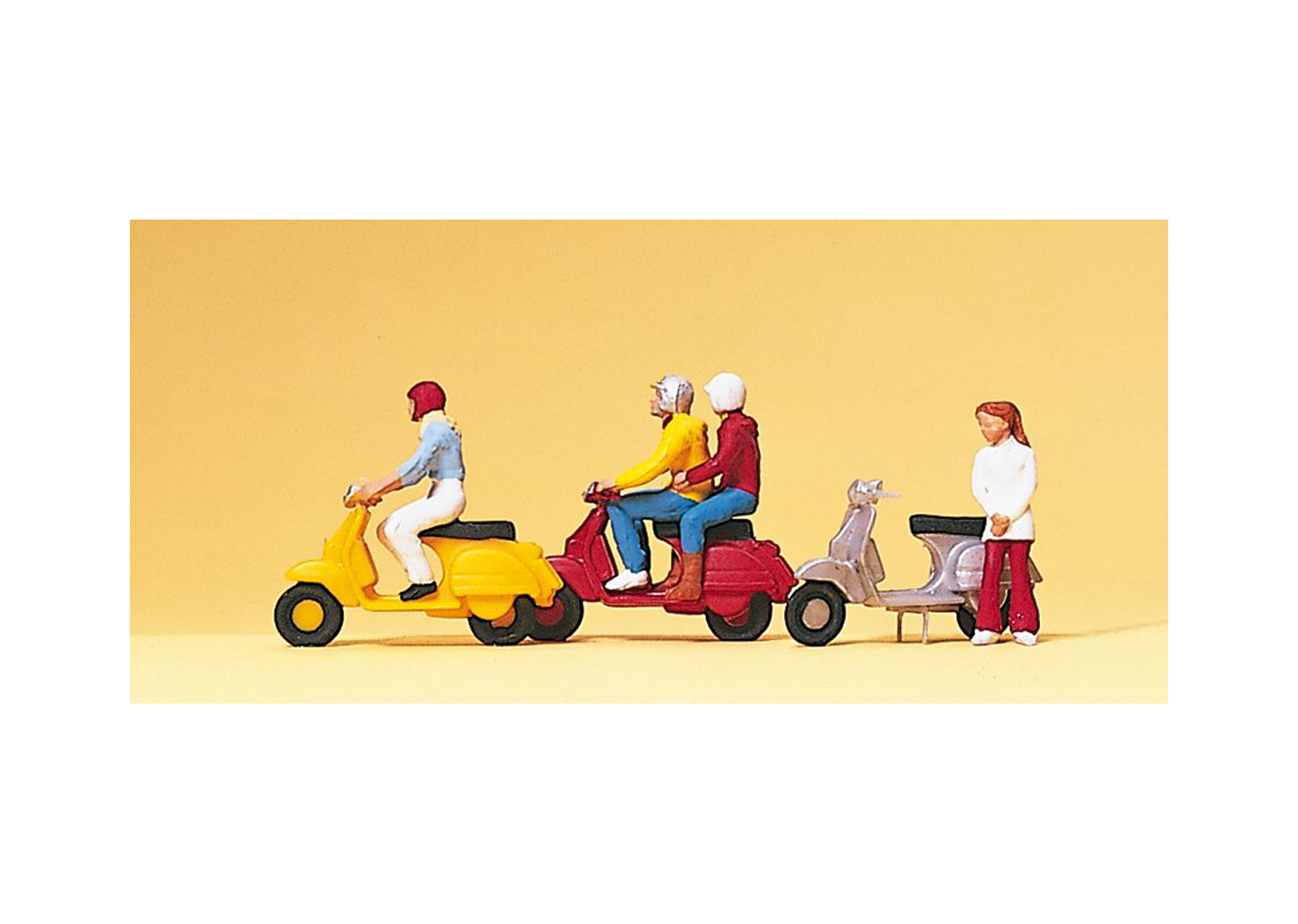 Preiser 10128 Motorroller Vespa-Fahrer 
