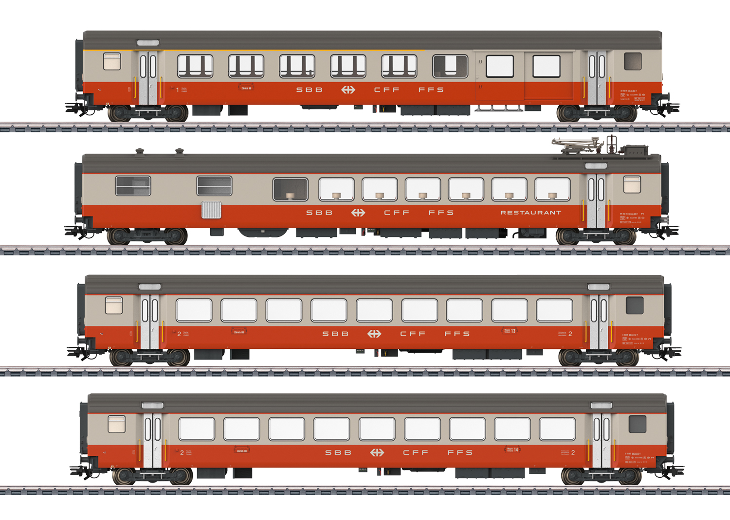 Märklin 42190 SBB Swiss Express Personenwagen-Set 4.tlg.  Märklin 42190 SBB Swiss Express Personenwagen-Set 4.tlg.