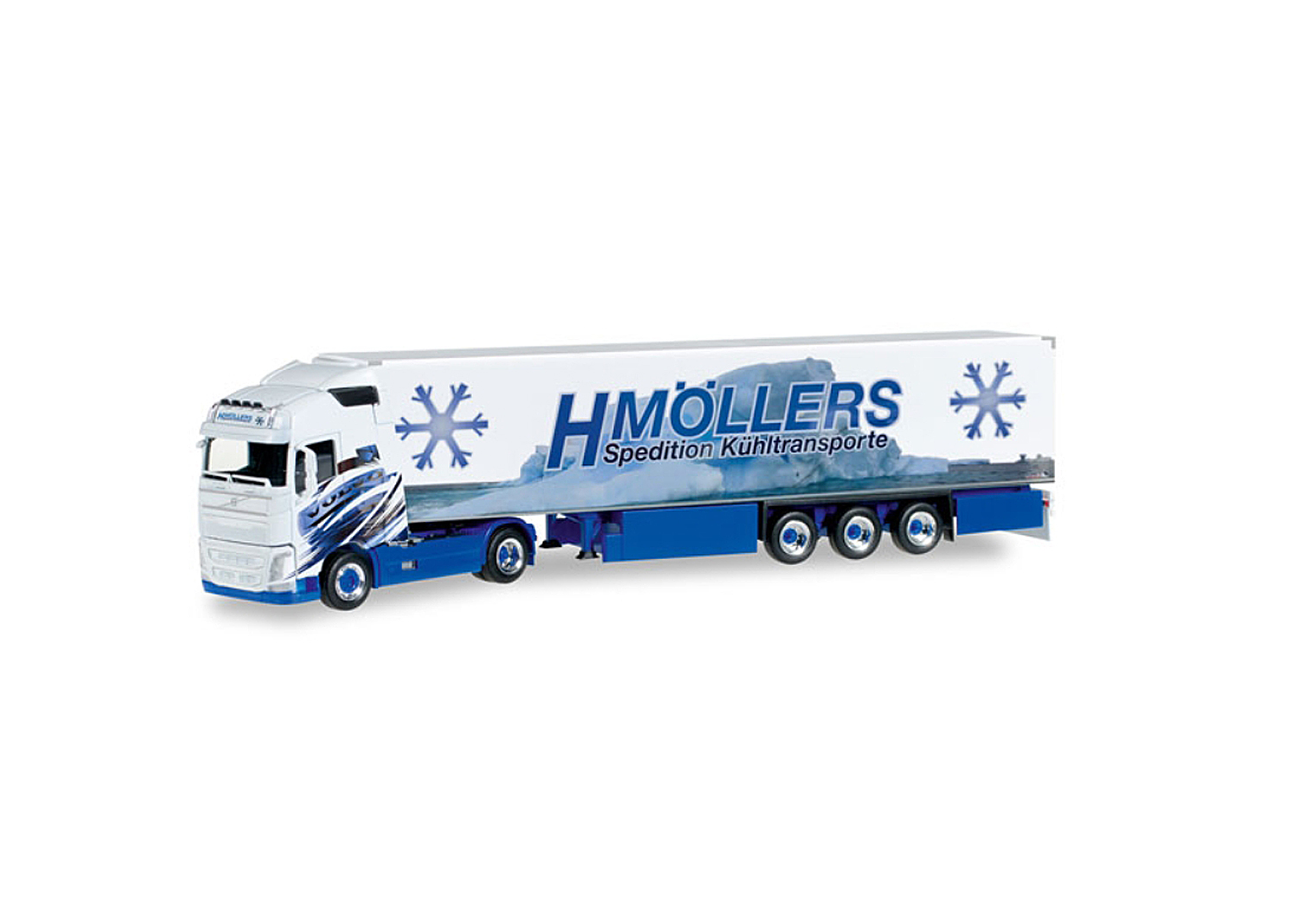 Herpa 306317 Volvo FH Gl. XL Kühlkoffer-Sattelzug H.Möllers 