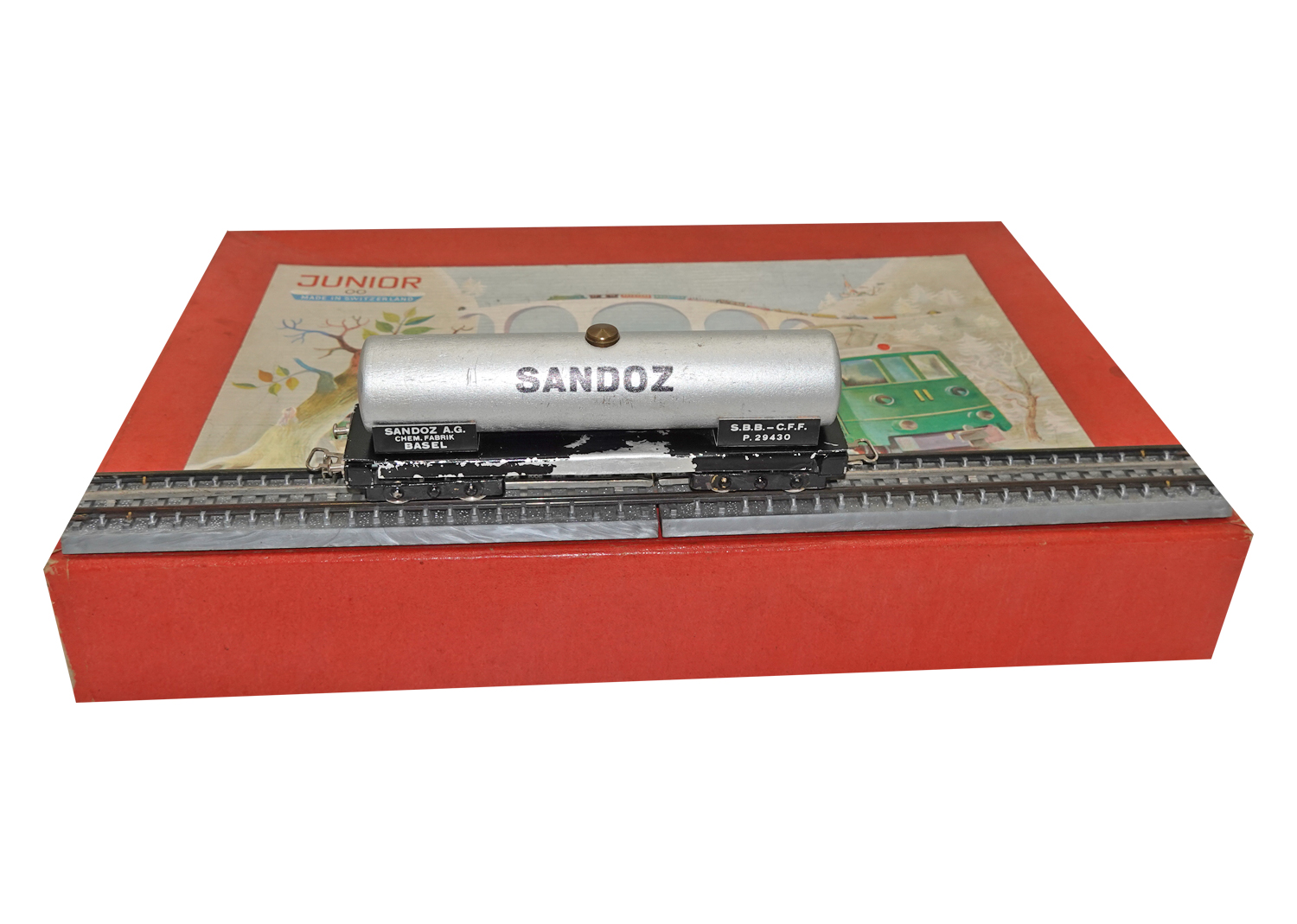 Junior H0 SBB Kesselwagen Sandoz 29430 Chem. Fabrik Basel 