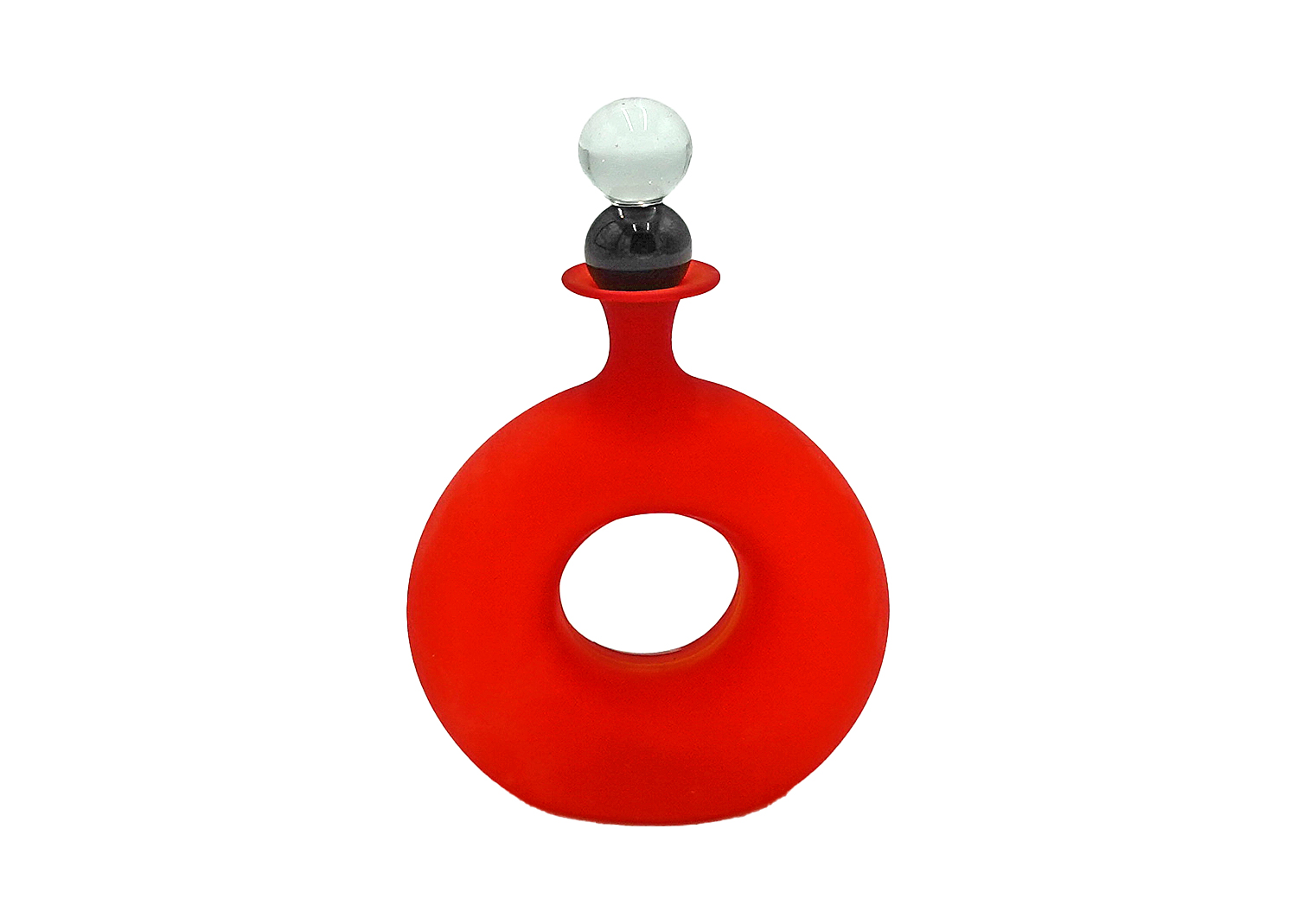 Ralf Bäz-Dölle Glas-Flakon matt orange mit Loch und Stöpsel Ralf Bäz-Dölle Glas-Flakon matt orange mit Loch und Stöpsel