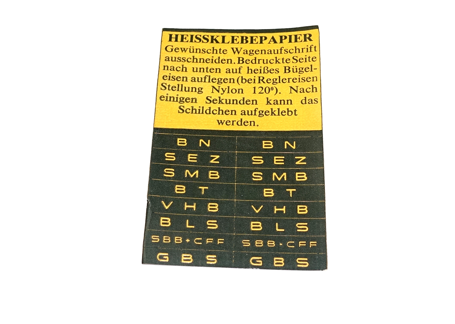 Wesa Beschriftung diverse Bahnen  Wesa Beschriftung diverse Bahnen