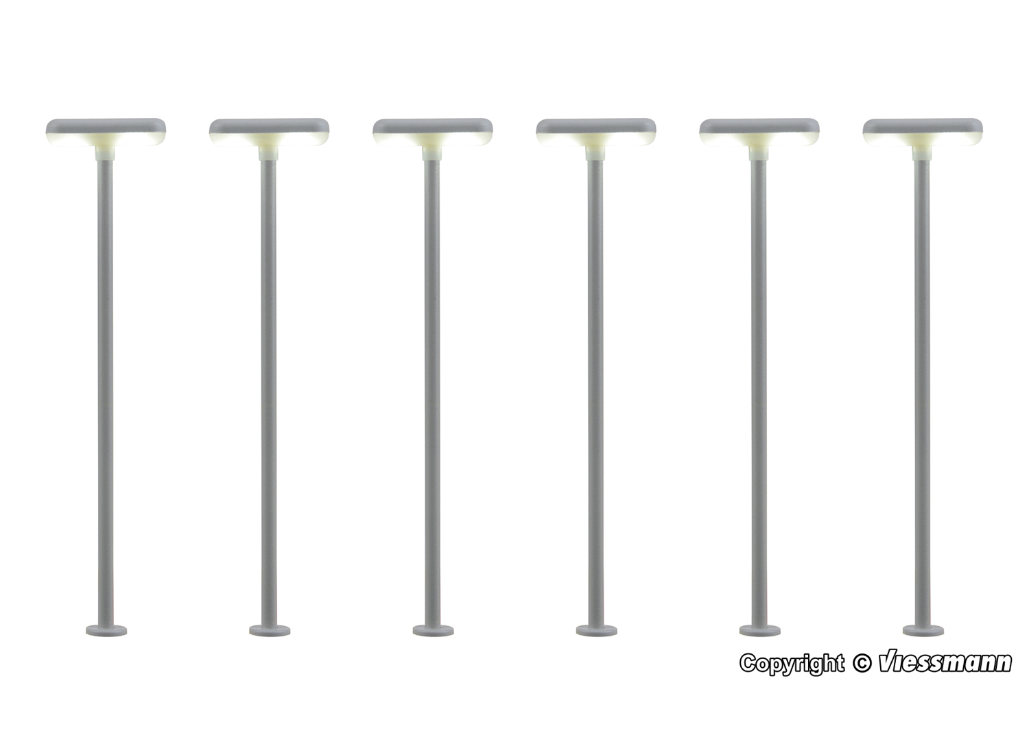 Viessmann 63646 H0 Bahnsteigleuchte, 2 LEDs weiss, 5+1 