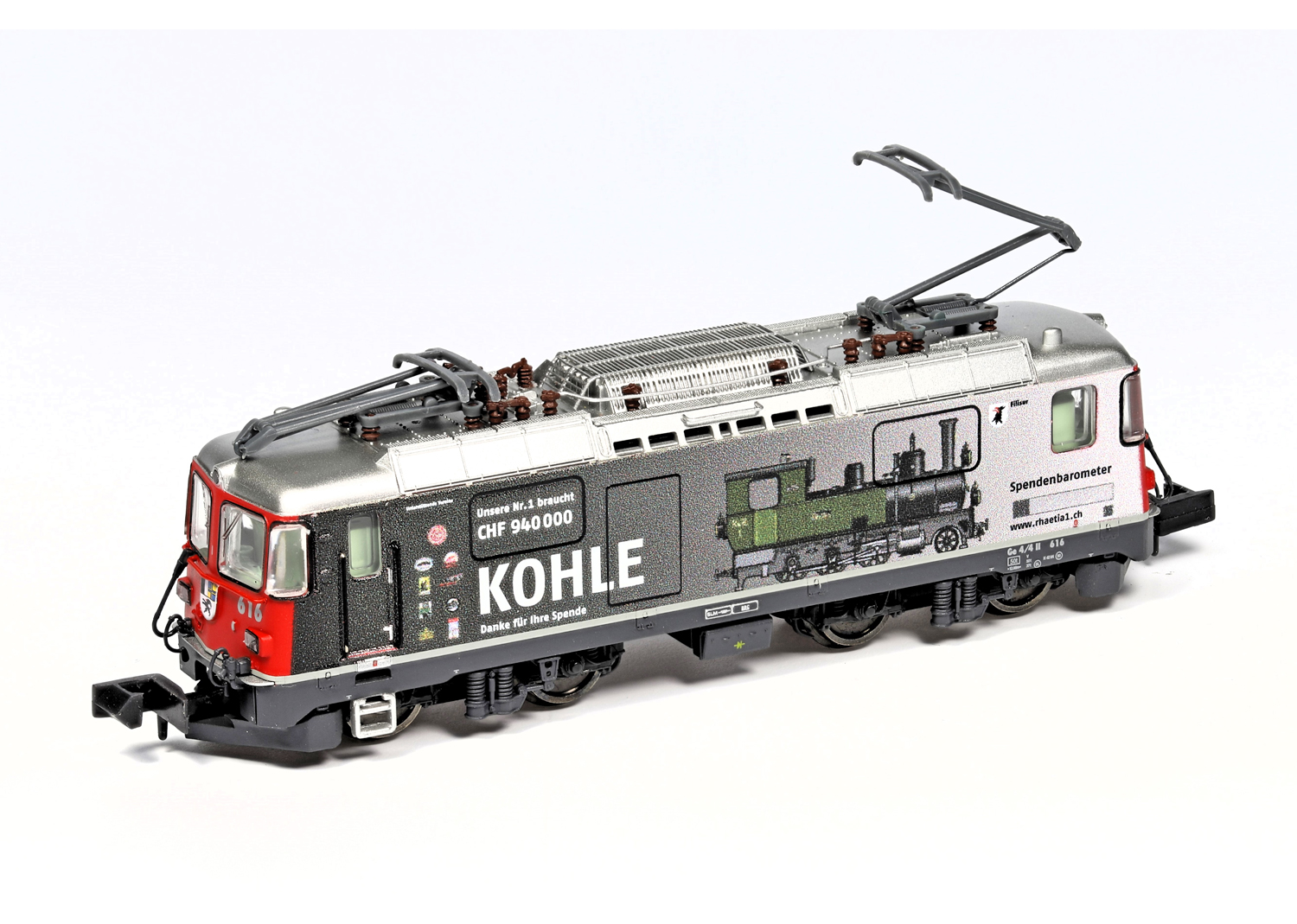 MDS 60005 RhB-Elok Ge4/4II 616 Filisur Spendenlok Rhaetia DC  MDS 60005 RhB-Elok Ge4/4II 616 Filisur Spendenlok Rhaetia DC
