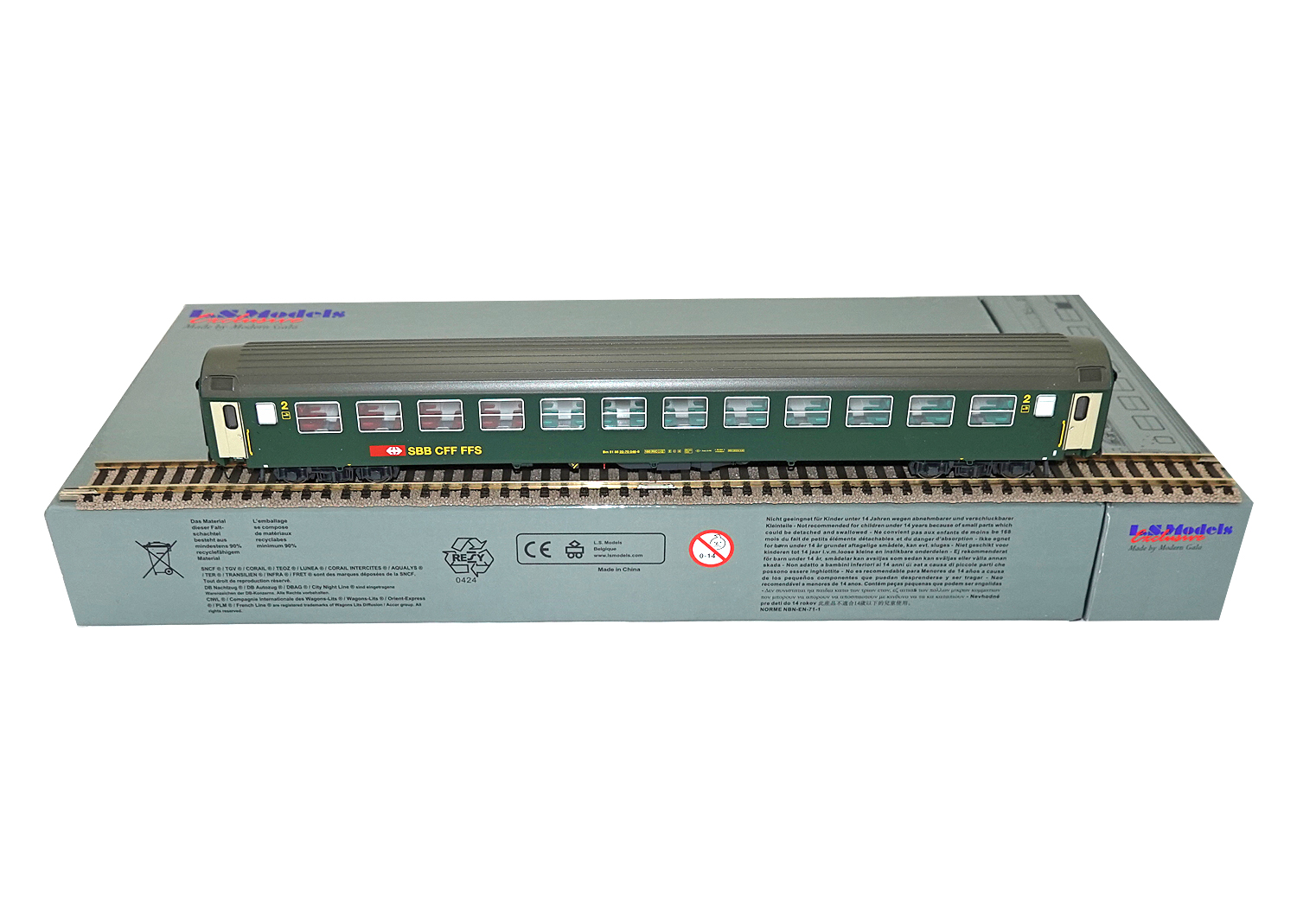 LS Models 47221 SBB Personenwagen 2-tlg. Set RIC Abm/Bm Ep IV DC 